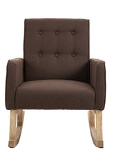 TPFLiving Schaukelstuhl Dreamer Stoff Gestell Eichenholz